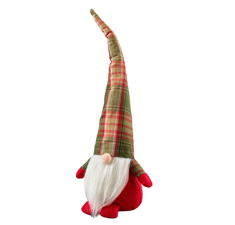 Wichtel sitzend grün kariert 48cm