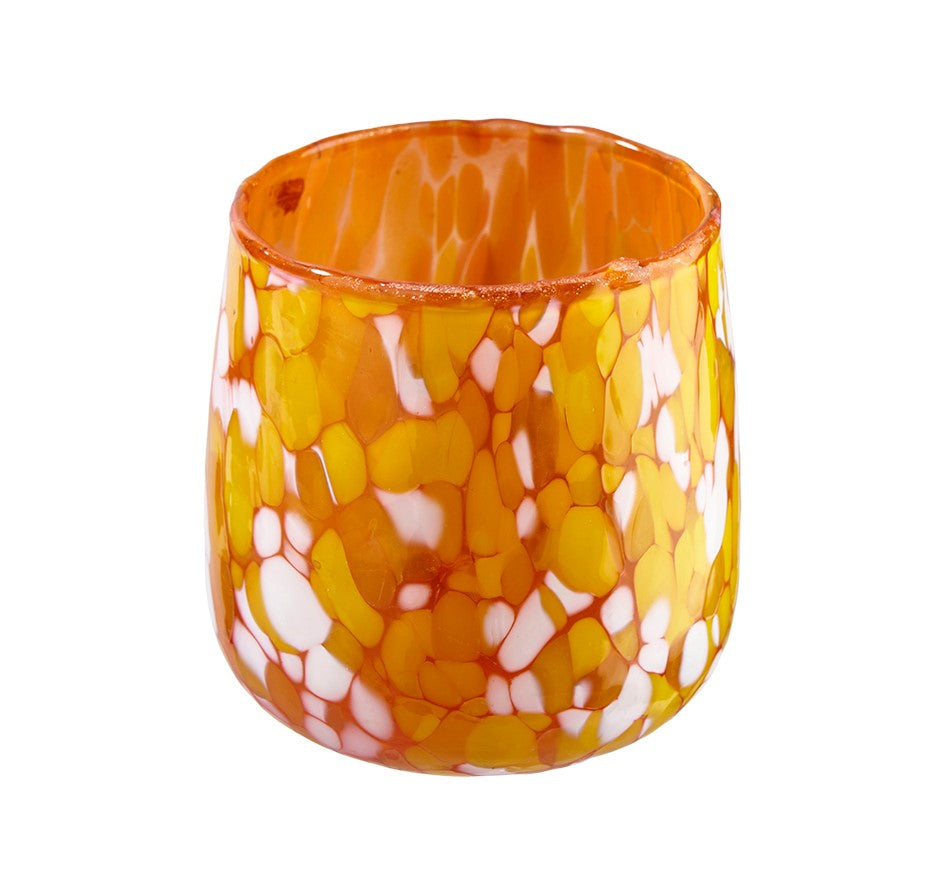 Teelichtglas gepunktet, D10cm, Ve. 1 Stk