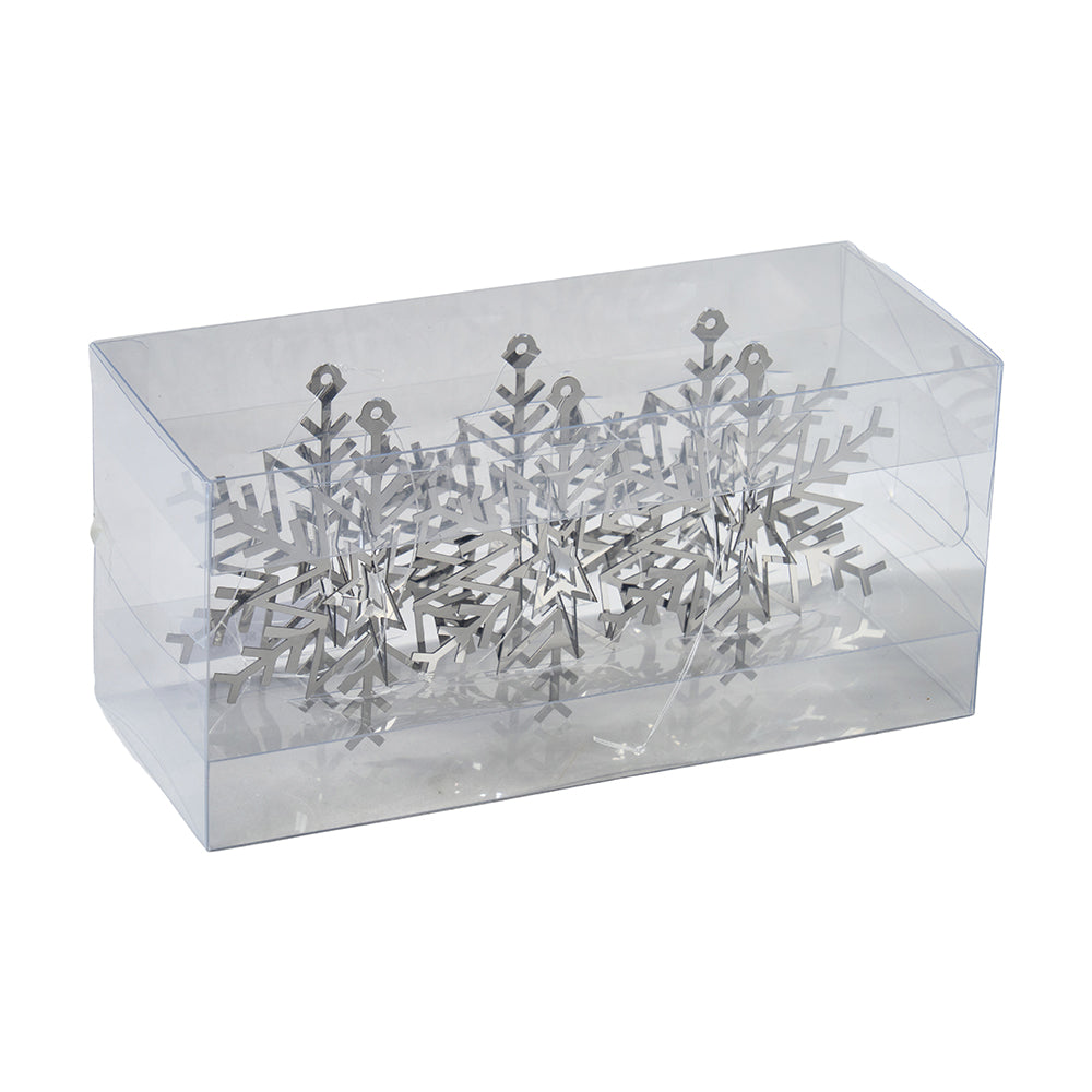 Schneeflocke zum Hängen D8cm, Ve. 6 Stk