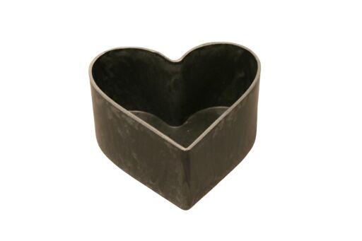 Übertopf Herz, grau D15cm H7cm, Ve. 1Stk