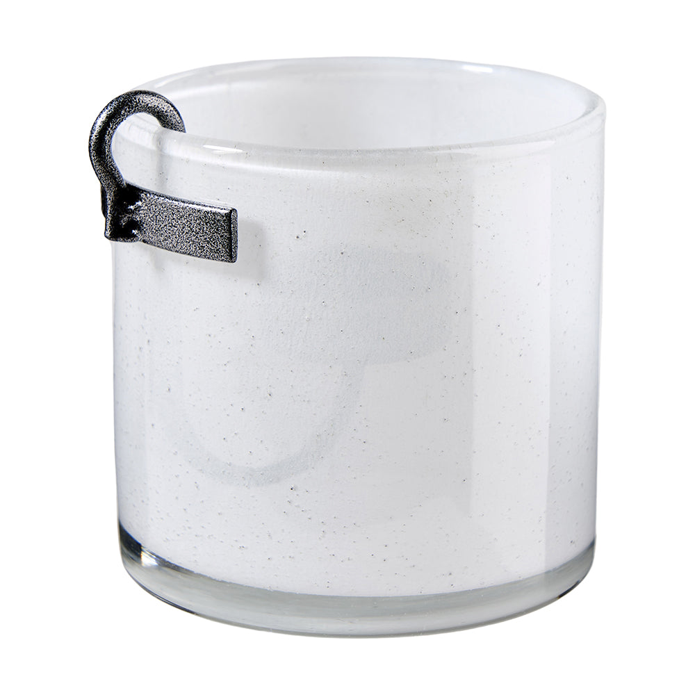 Teelichthalter mit Metalleinsatz
