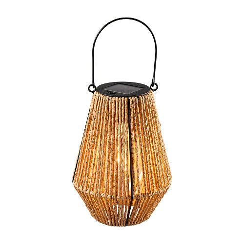 Solar Laterne mit Birne D16cm H23cm