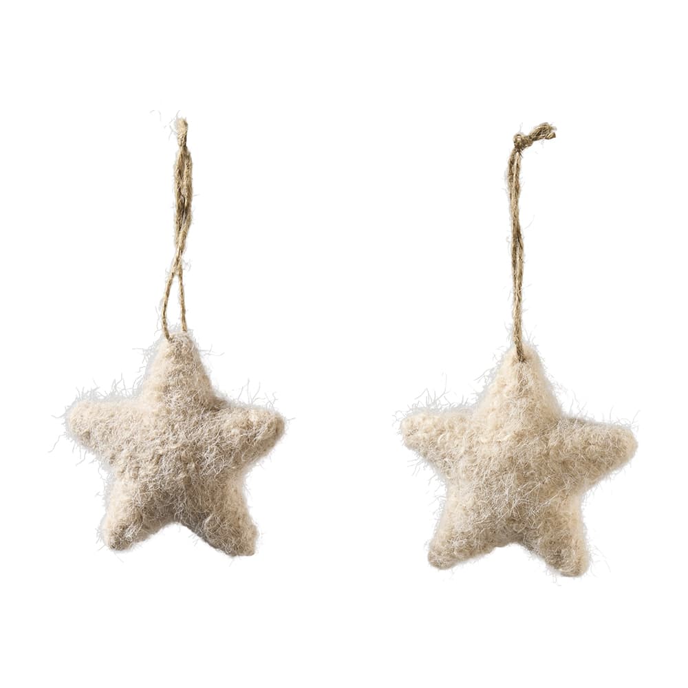 Stern zum Hängen aus Stoff, 9cm