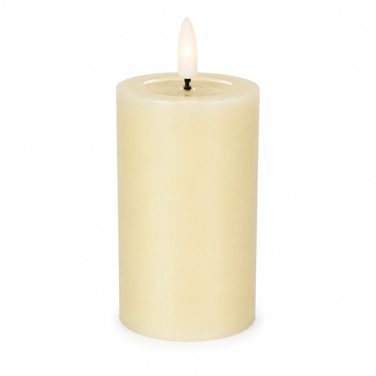 LED Kerze aus Echtswachs D5,5 H10cm