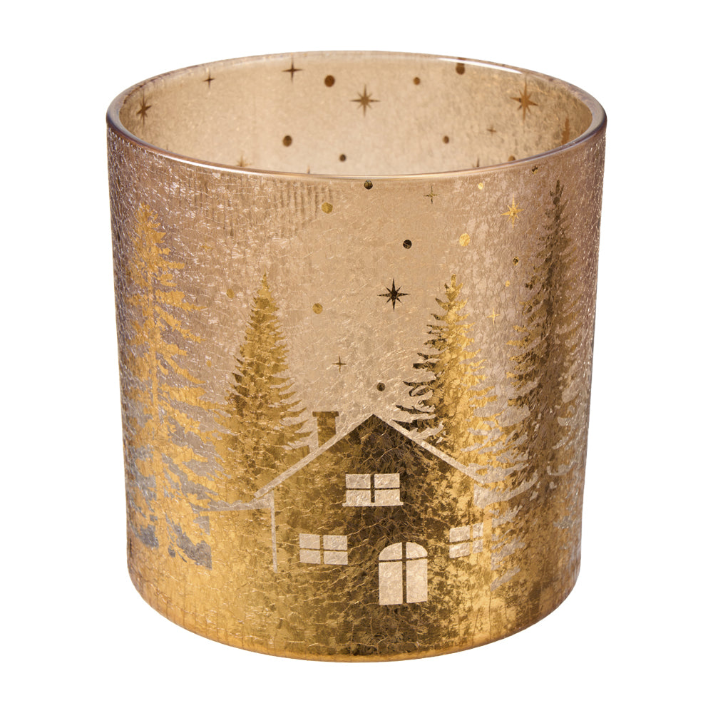 Windlicht Rentiert / Tanne D15 H15cm