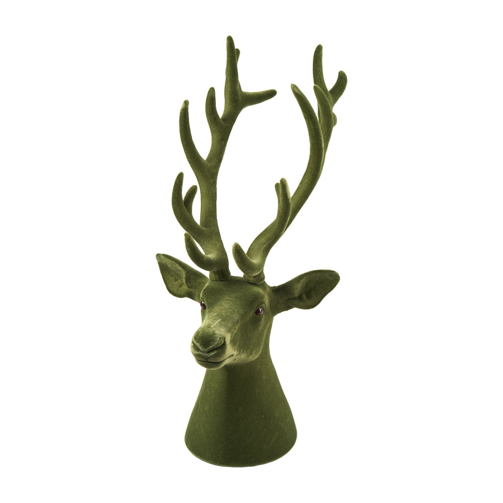 Rentierbüste beflockt H51,5cm, Ve. 1 Stk
