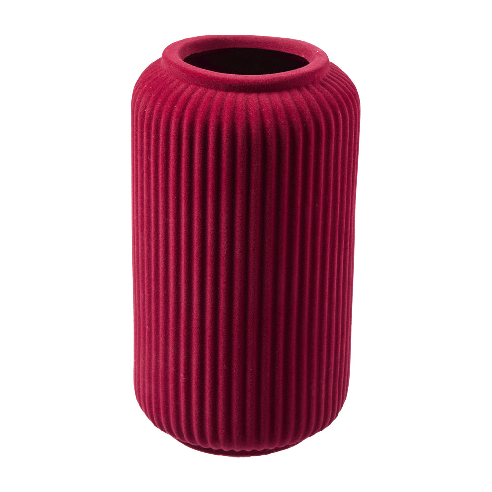 Vase mit Rillen D14 H25,5cm,