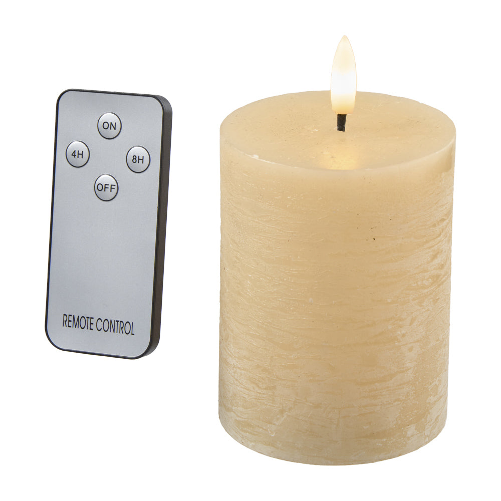 LED Echtwachskerze frosted, Ve. 2 Stk