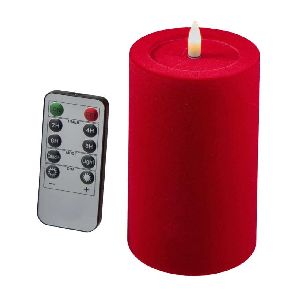 LED Kerze velvet D7,5 H12,5cm, Ve. 1 Stk