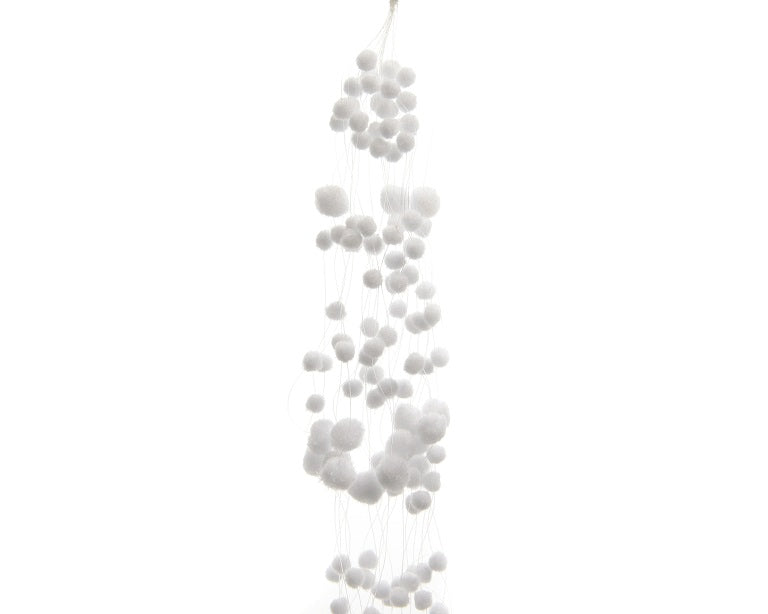 Schnee Kugel Girlande L 135cm, Ve.1 Stk
