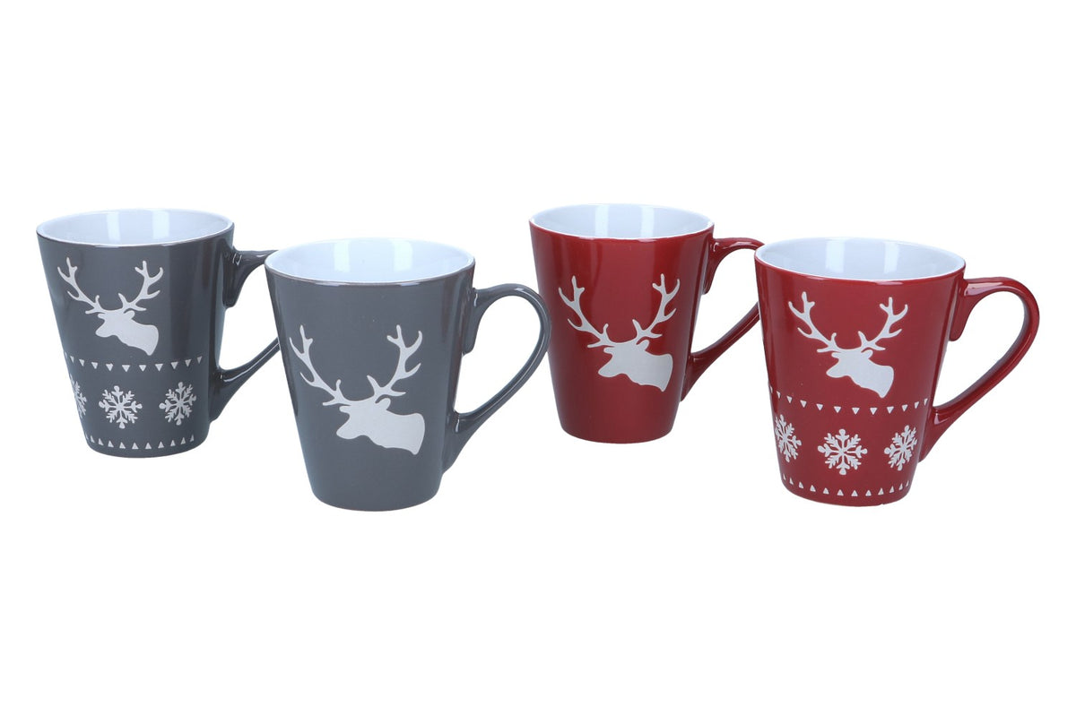 Becher mit Hirsch Dekor, Ve. 1 Stk