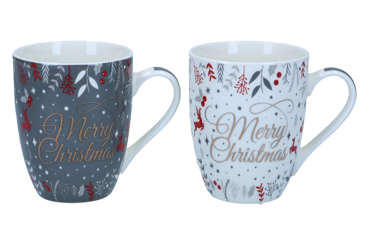 Becher Merry Christmas 12x10x8cm, 340ml