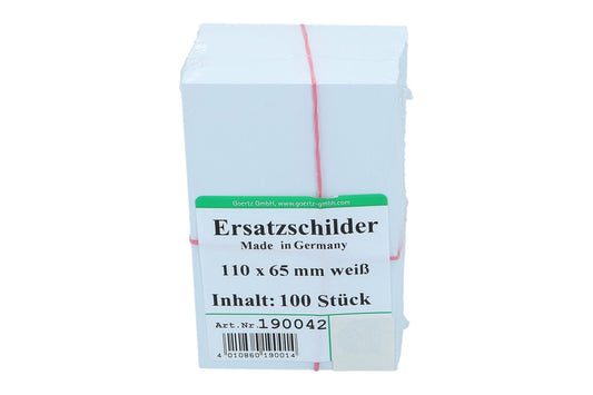 Ersatzschilder 110 x 65 mm