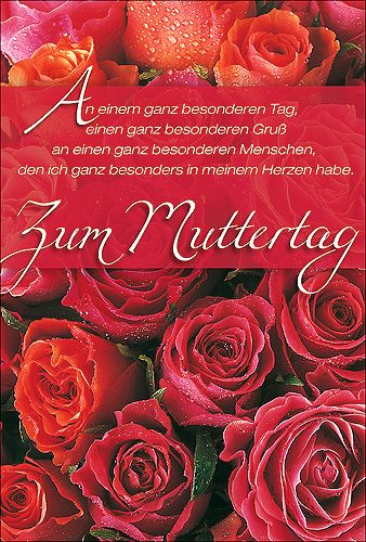 Zum Muttertag, 1 Pack = 5 Karten