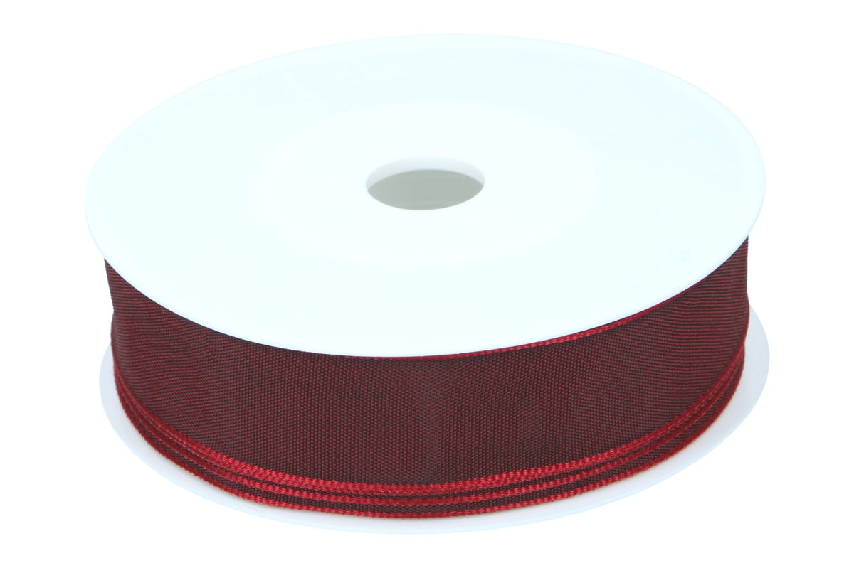Formb. Drahtkantenband 25mm, dunkel rot