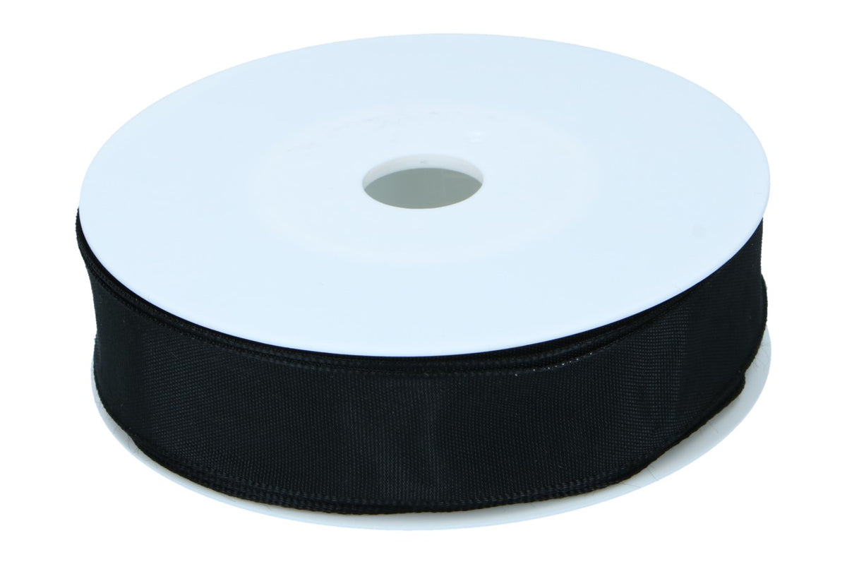 Formb. Drahtkantenband 25mm, 25m,schwarz