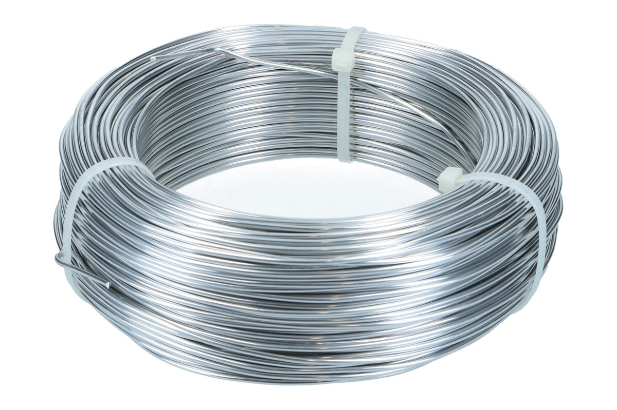Aludraht 2mm, 1kg Rolle, Silber
