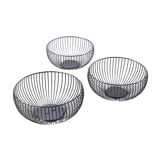 Korb aus Metall, rund Gr. M, D25,5 H12cm