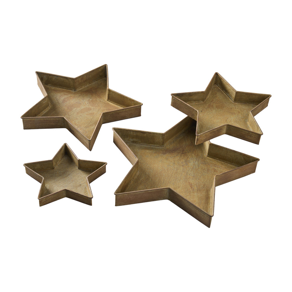 Tablett Sternform, rost, Ve. 1 Stk
