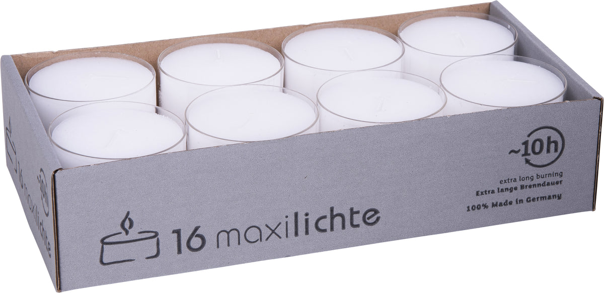 Maxiteelichter 56mm, 1 Pack = 16 Stück
