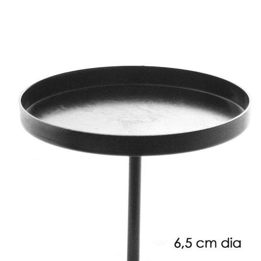 Kerzenpick mit Teller D6,5cm L9cm,