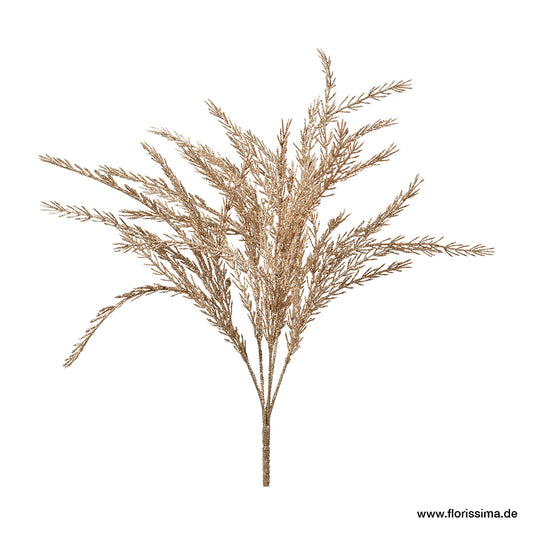 Gras Zweig mit Glitter L48cm, Ve. 1 Stk.