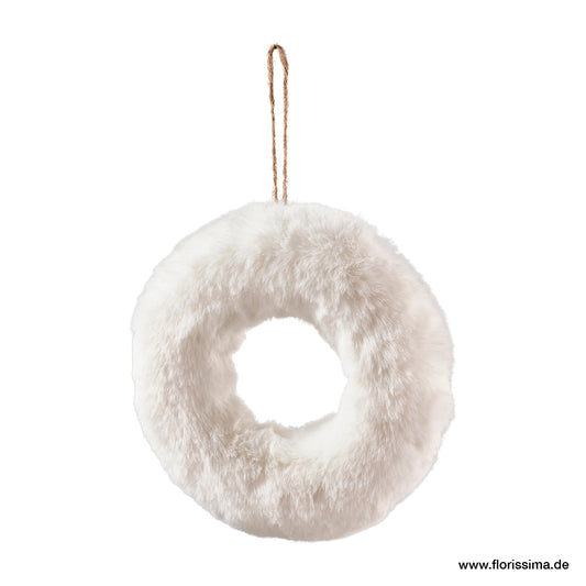 Kranz aus Fell zum Hängen D23cm, Ve. 2St
