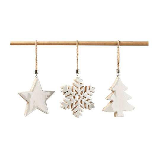 Hänger Stern, Baum, Schneeflocke