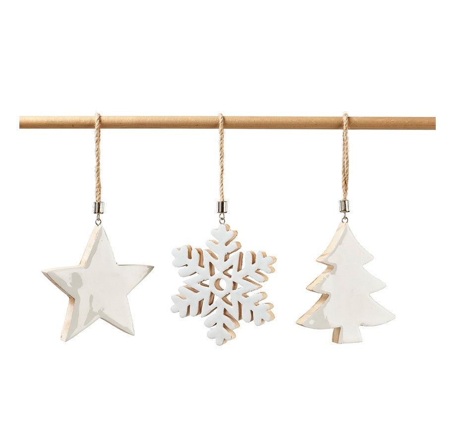 Hänger Stern, Baum, Schneeflocke