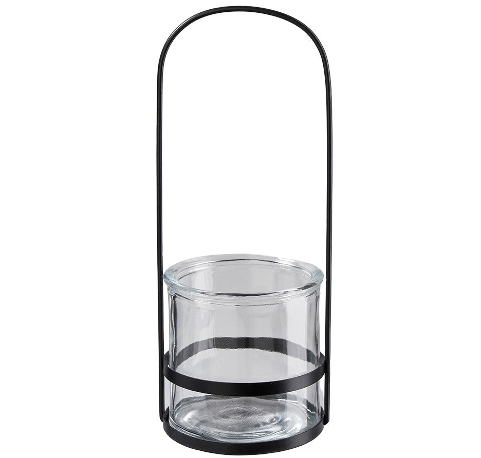 Teelichthalter mit Glaseinsatz, Ve. 1Stk