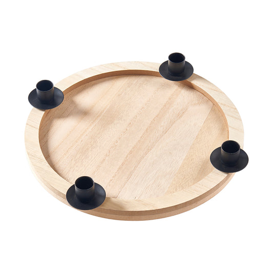 Tablett Kerzenhalter, D29,7cm H4,5cm