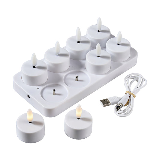 LED Teelichter aufladbar 5h, D4cm H5cm