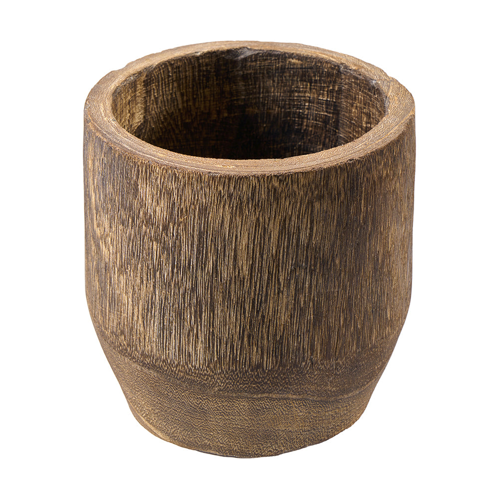 Übertopf aus Paulownie Holz D18cm H18cm