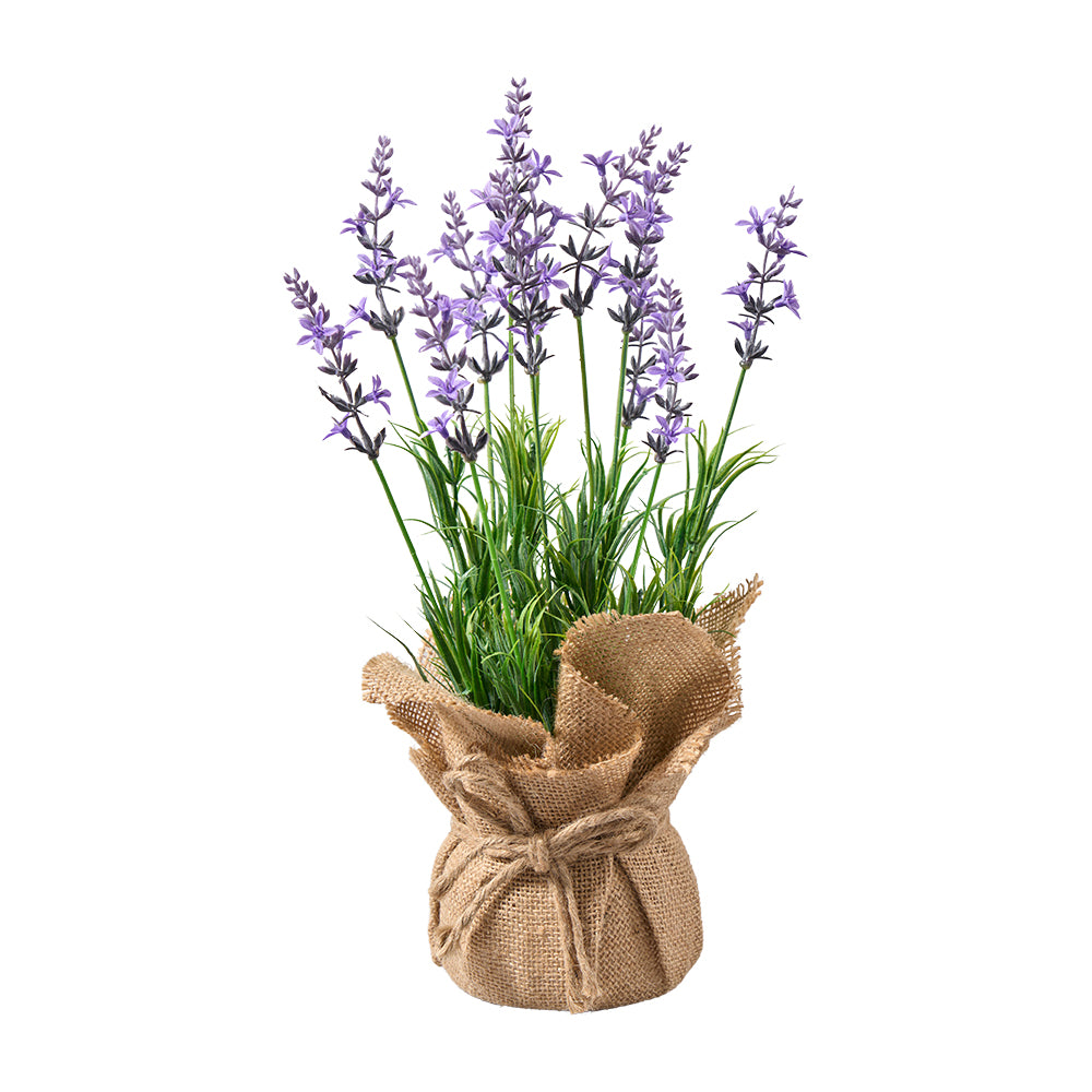 Lavendel im Jutesack D10cm H36cm