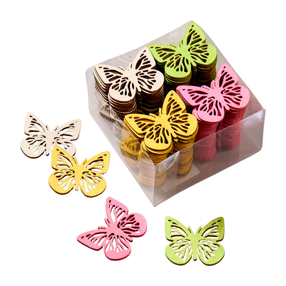 Schmetterlinge 4cm, Ve. 1 Box = 96 Stk