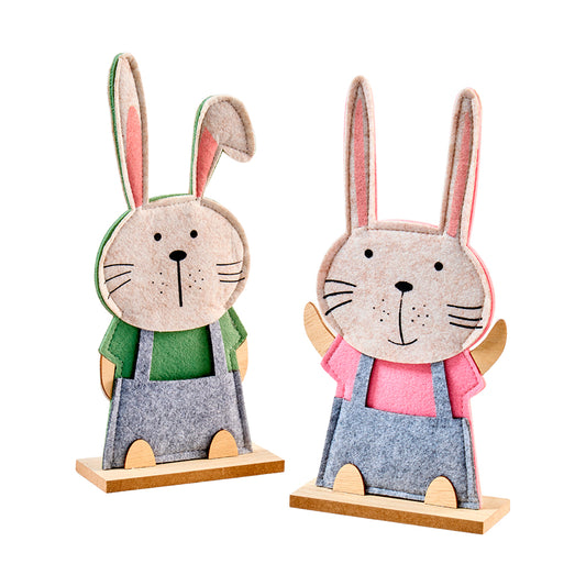 Hase aus Filz auf Stand H31cm, Ve. 2 Stk