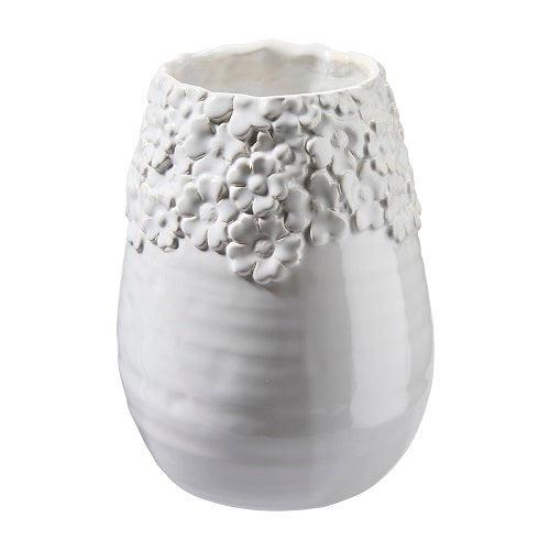 Vase mit Blumenrand D13,5cm H18cm