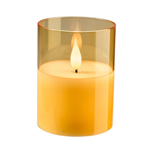 LED Kerze mit Timer D7,5cm H10cm