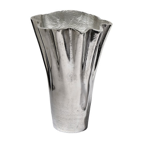 Vase Alu geschwungen, 14,5x15x20,5cm