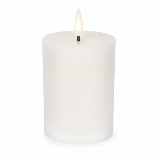 LED Kerze Echtswachs D7,5cm H10cm