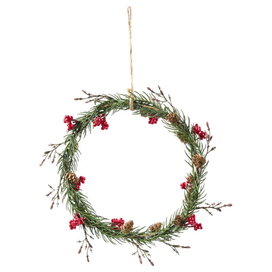 Beeren / Tannenzapfen Mix Kranz D23cm