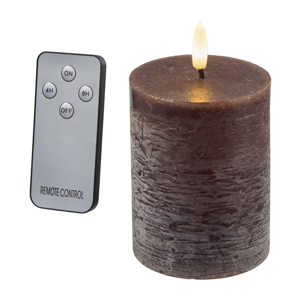 Echtwachskerze LED frosted, Ve. 2 Stk.