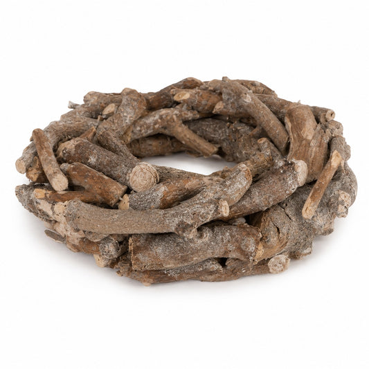 Kranz aus Holzstücken D50cm H15cm
