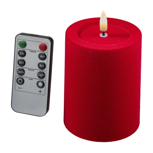 LED Kerze Velvet D7,5cm H10cm