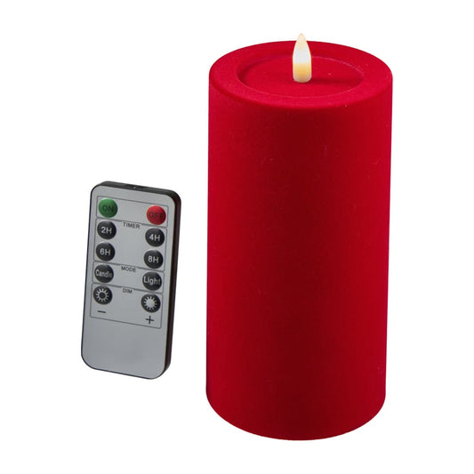 LED Kerze velvet D7,5cm H15cm, Ve. 1 Stk