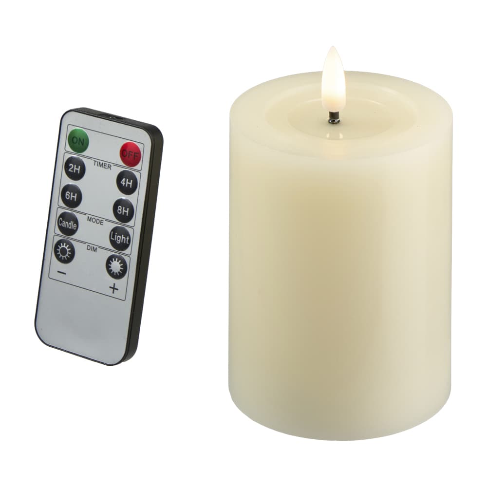 LED Kerze D7,5cm H10cm, Ve. 1 Stk