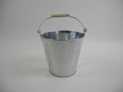 Zinkeimer mit Holzgriff Ø30 Höhe 28cm