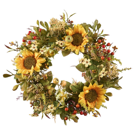 Sonnenblumen-Rosen Kranz D15cm