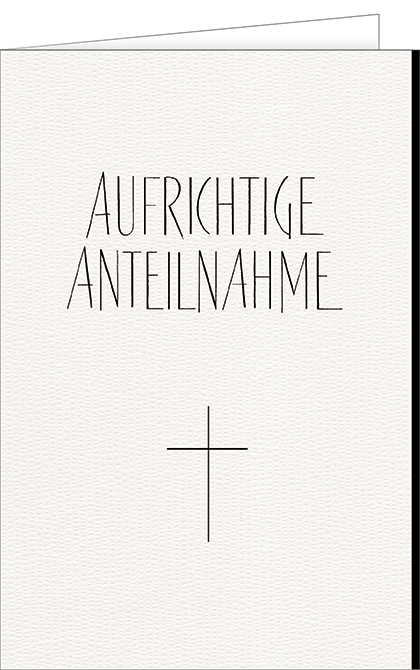 Trauer Karten Aufrichtige Anteilnahme