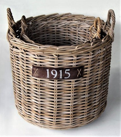 Kaminholzkorb auf Rollen D50cm H42cm